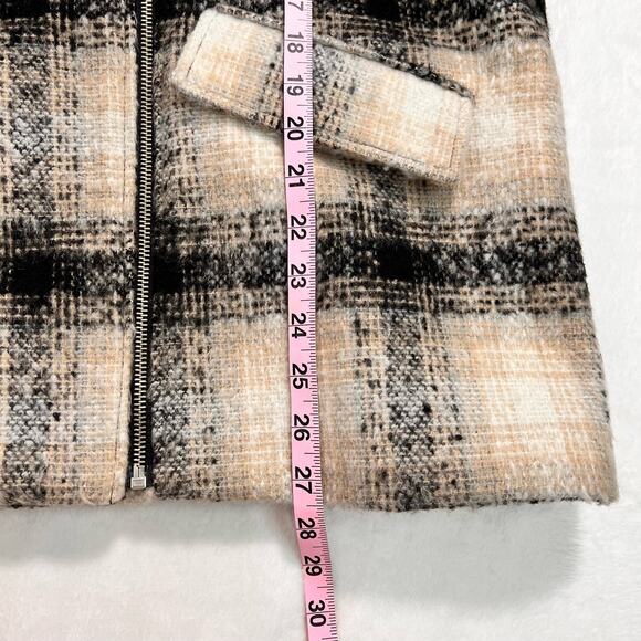 ASOS Simply Be White Tan and Black Checked Coat 16 - Picture 9 of 9